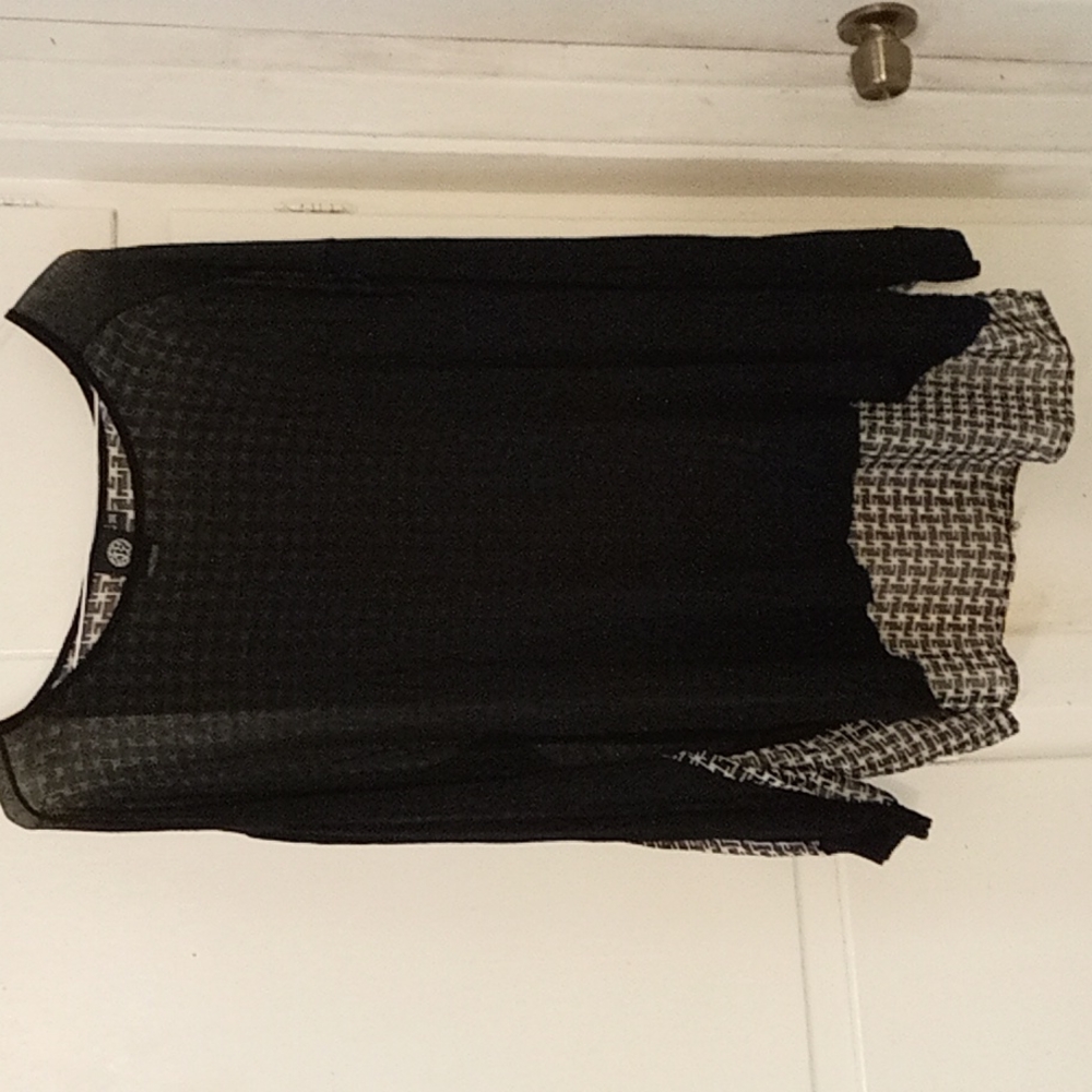 Bobeau two tones long-sleeved tee 3X
